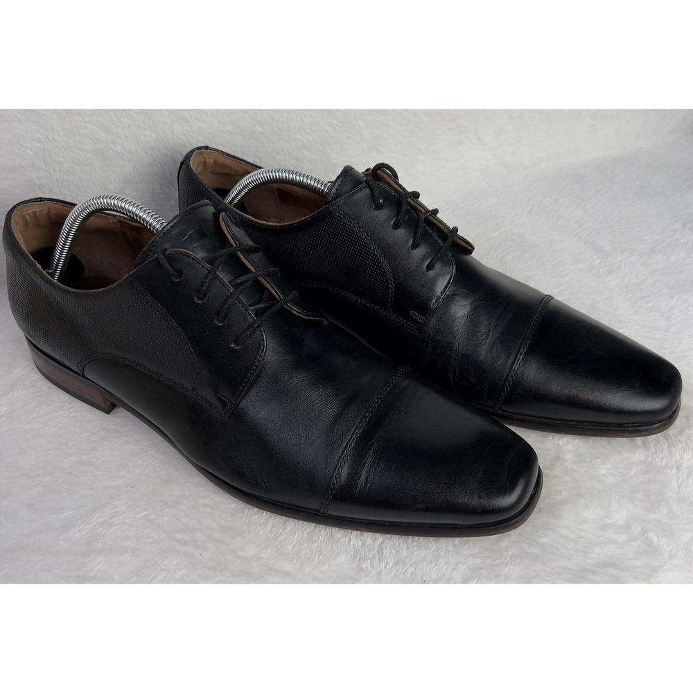 Florsheim Black Cap-Toe Lace-Up Derbys